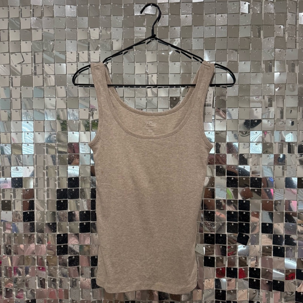 J.Crew Tan Built-In Bra Tank Top | Minimal Essential NWT